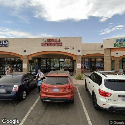 Thumbnail image of the front of a dentist office practice with the name Santo Tomas Dental Group which is located in Cathedral City, CA