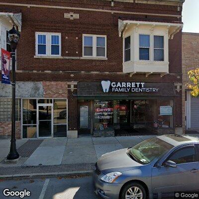 Thumbnail image of the front of a dentist office practice with the name Garrett Family Dentistry which is located in Garrett, IN