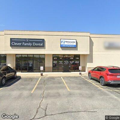 Thumbnail image of the front of a dentist office practice with the name Clear Creek Family Dental CLVR which is located in Clever, MO